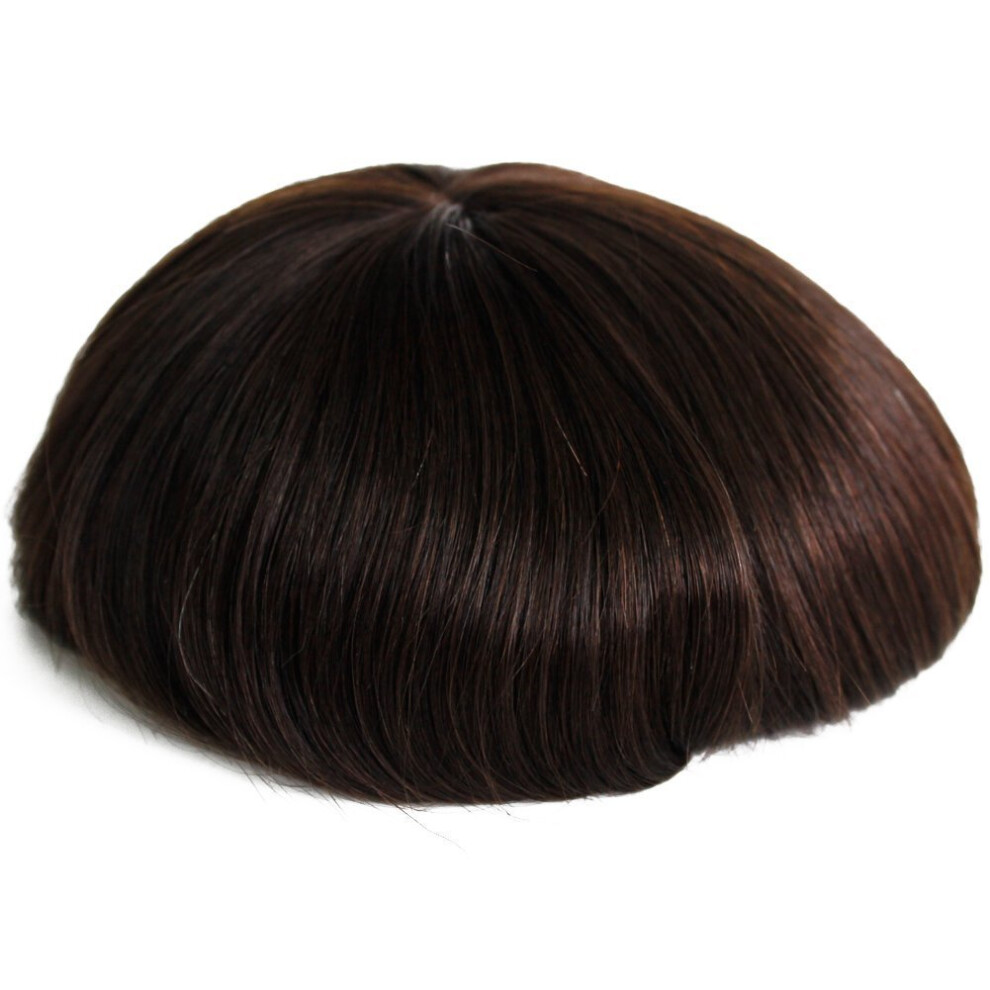Unisex Mens Human Hair Toupee With Natural Hairline, Monofilament Base Hairpiece For Men