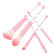 5 Pcs Makeup Brush Set with Soft SkinFriendly Bristles for Foundation and Blush, TravelFriendly