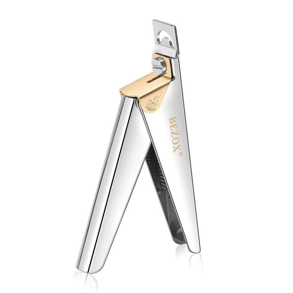 Silver Professional Nail Tip Cutter With Sharp Precision Blade, Stainless Steel Acrylic Nail Clipper For False Nails