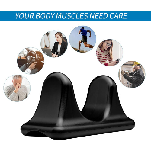 Psoas Release Tool Deep Tissue Massager for Back Hip Flexor Relief Ergonomic Grip Black 2