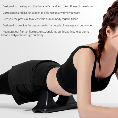 Psoas Release Tool Deep Tissue Massager for Back Hip Flexor Relief Ergonomic Grip Black 1