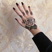 Temporary Flower Rose Waterproof Tattoo Sticker for Hand Arm Back Skin Safe Body Art for Women and Men