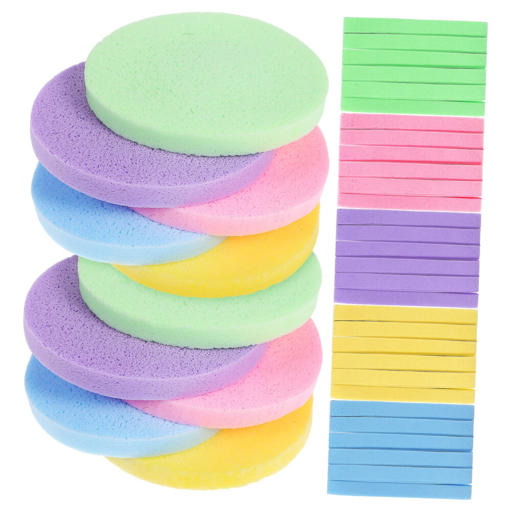 120pcs Compressed Facial Cleansing Sponges for Gentle Skin Exfoliation and Spa Facial Care