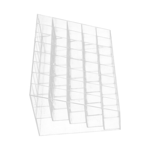 2pcs MultiGrid Lipstick Organizer Set for Desktop Makeup Storage and Dressing Table