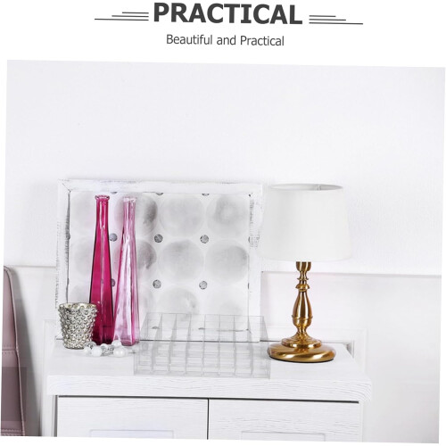 2pcs MultiGrid Lipstick Organizer Set for Desktop Makeup Storage and Dressing Table 1