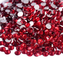 P154 SS6 Red Glass Flatback Rhinestones 1440PCS for Nail Art, Jewelry Making and Crafts