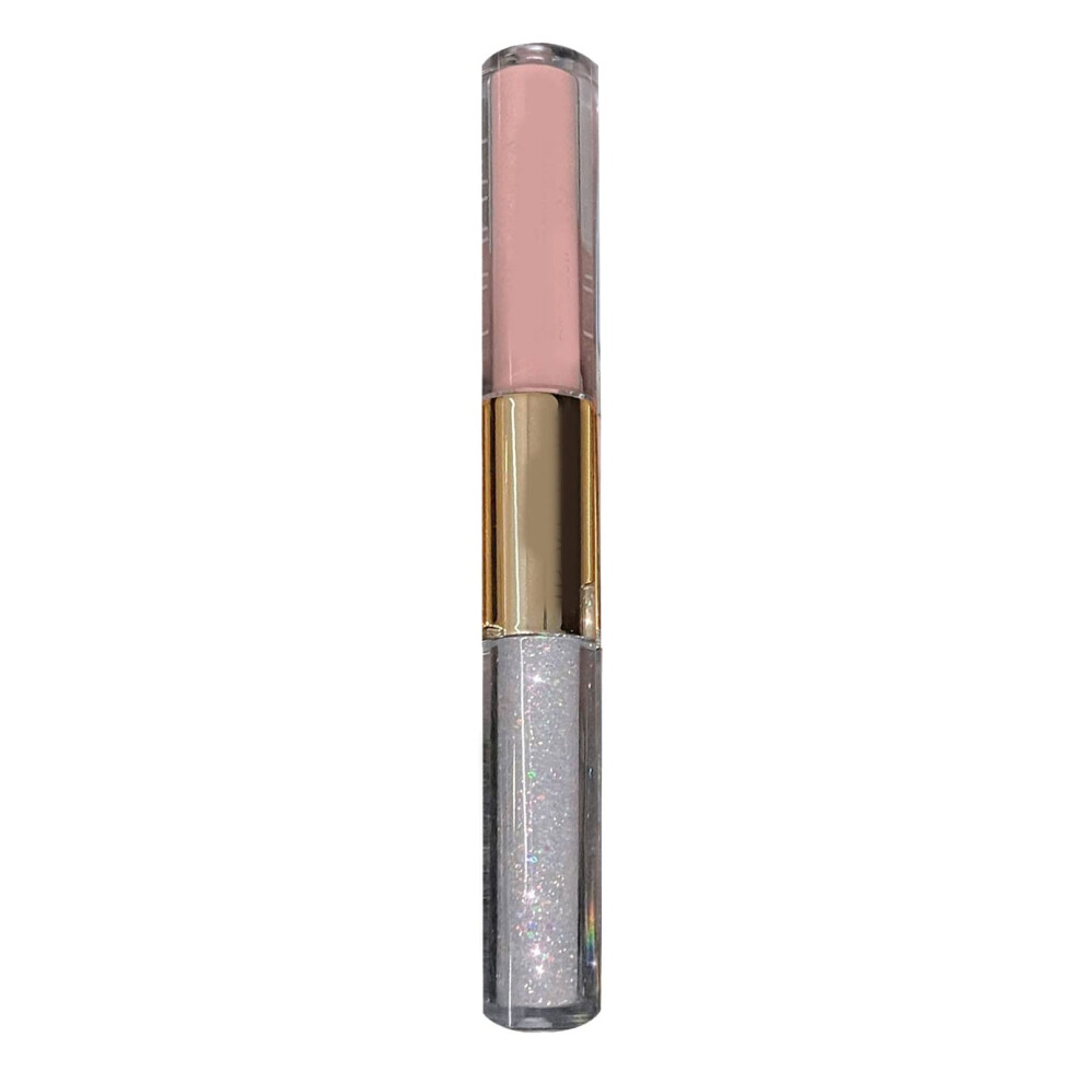 White Liquid Glitter Eyeshadow Dualended Longlasting Pearl Shimmer Brightening 5Ml (B)