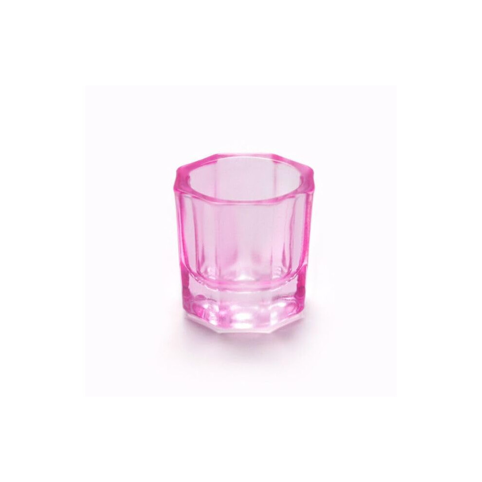 Pink Crystal Nail Dappen Dish Glass Cup For Acrylic Nails With Nonslip Base And Easy Clean Surface