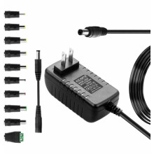 9V 2A Power Adapter Universal with 10 Multi Tips and Safety Protection for Router LED and Compatible with Arduino