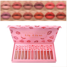 Matte Liquid Lipstick Set for Women, 12 Colors Waterproof Long Lasting Velvet Lip Gloss Kit