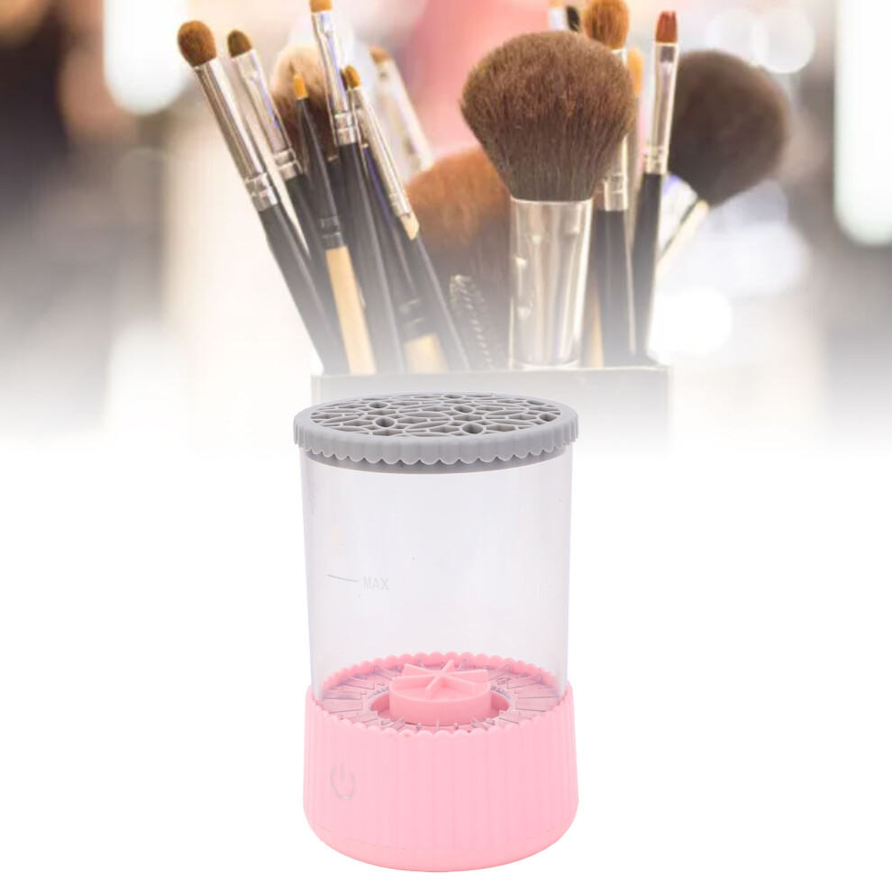 Pink Electric Makeup Brush Cleaner Usb Plug 7000Rpm Automatic Machine