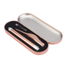 Ear Cleaning Kit with Light, Stainless Steel Ear Pick Set for Home Ear Wax Removal Rose Gold