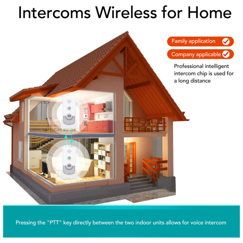 2 Way Wireless Voice Intercom 1000m Long Range Doorbell System 2