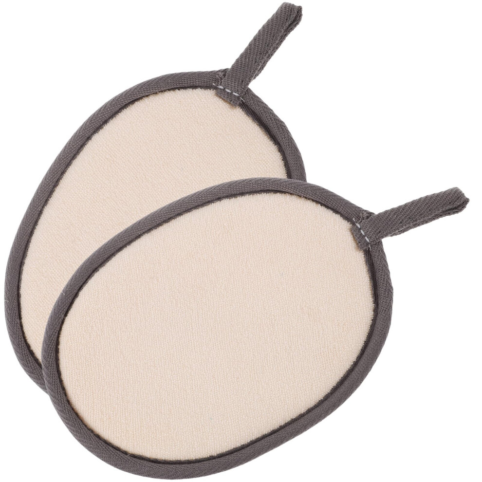 Natural Loofah Body Scrub Brush 2pcs DualSided Exfoliating Bath Pad for Deep Pore Cleansing