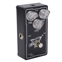 Pedală de distorsiune pentru chitară în stil mini, control al nivelului de câștig al tonului, pedală de overdrive ușoară, design True Bypass,