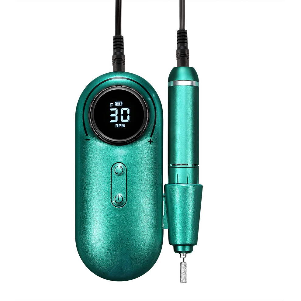 Electric Nail Drill 30000 RPM Rechargeable Professional Nail Drill with 6 Bits for Manicure Pedicure