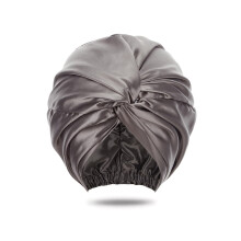Silk Hair Bonnet for Sleeping 22 Momme Mulberry Silk Sleep Cap for Curly Hair Adjustable Double Layer