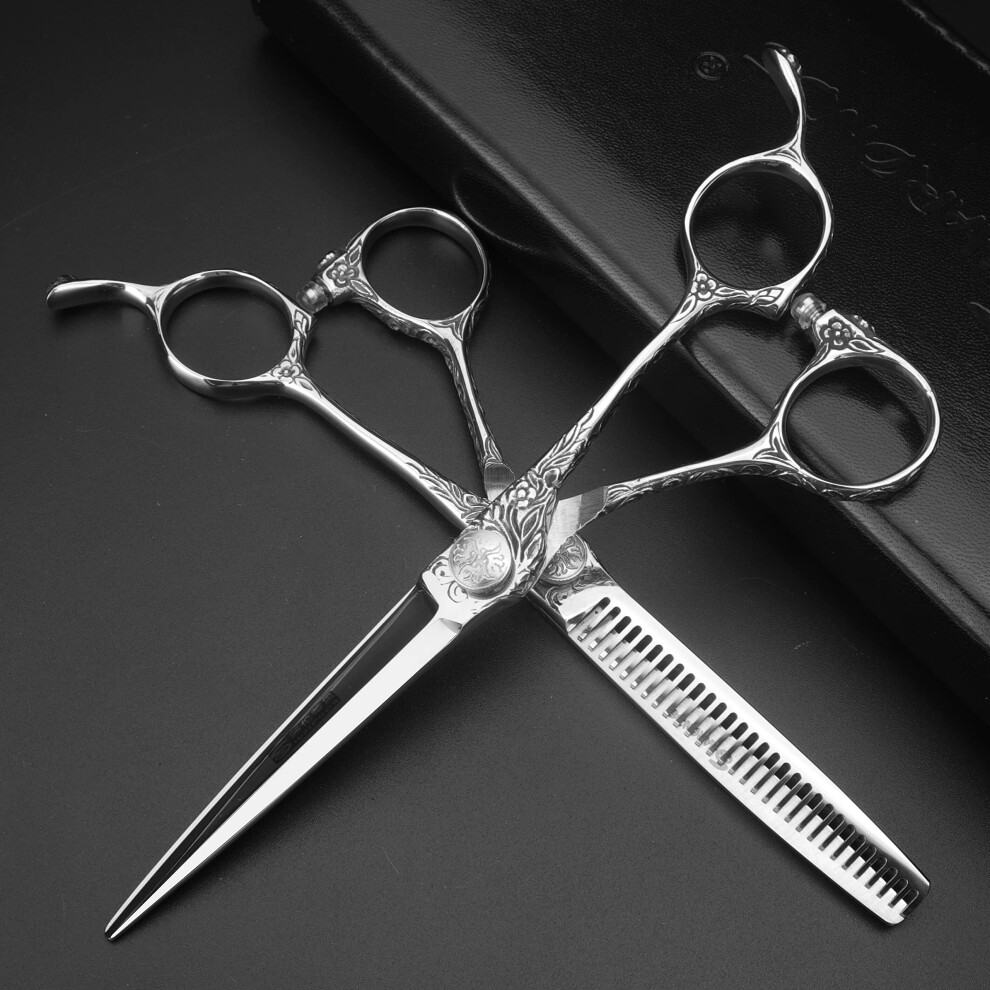 6Inch Japanese Stainless Steel Hair Cutting Scissors for Precise Barber and Salon Trimming