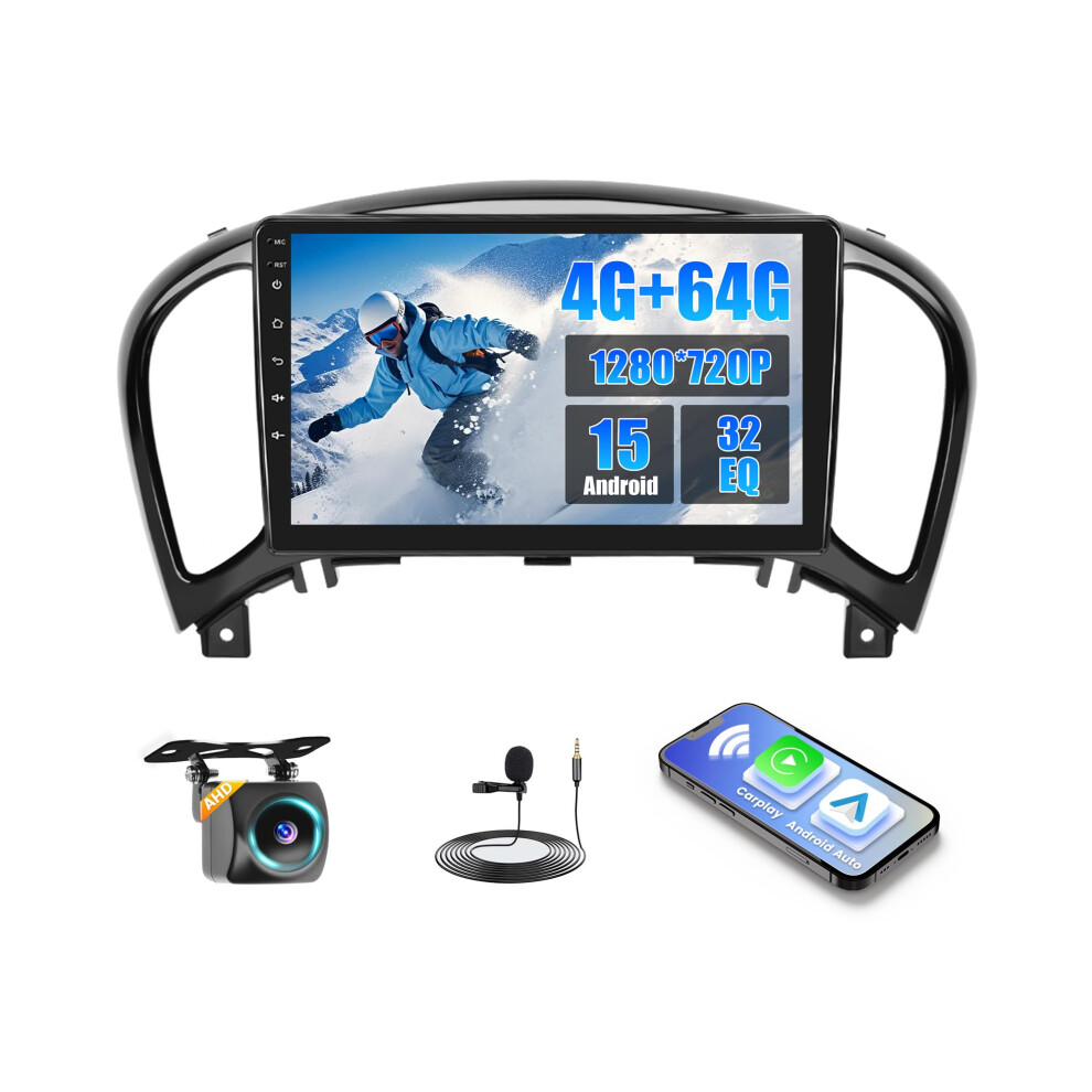 Android Car Stereo For Nissan Juke 20112016, 9 Inch Touchscreen With Wireless Carplay, Gps, Bluetooth 5.0, Backup Camera 9169991704302