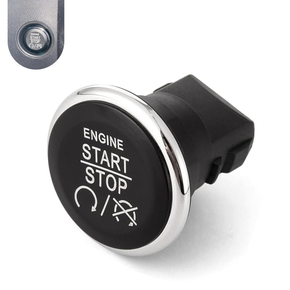 Keyless Ignition Push Button Engine Start Stop Switch For Jeep Grand Cherokee Dodge Challenger Chrysler 300 Black 9113335830967