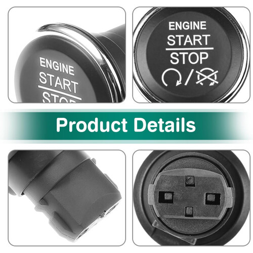 Keyless Ignition Push Button Engine Start Stop Switch for Jeep Grand Cherokee Dodge Challenger Chrysler 300 Black 1