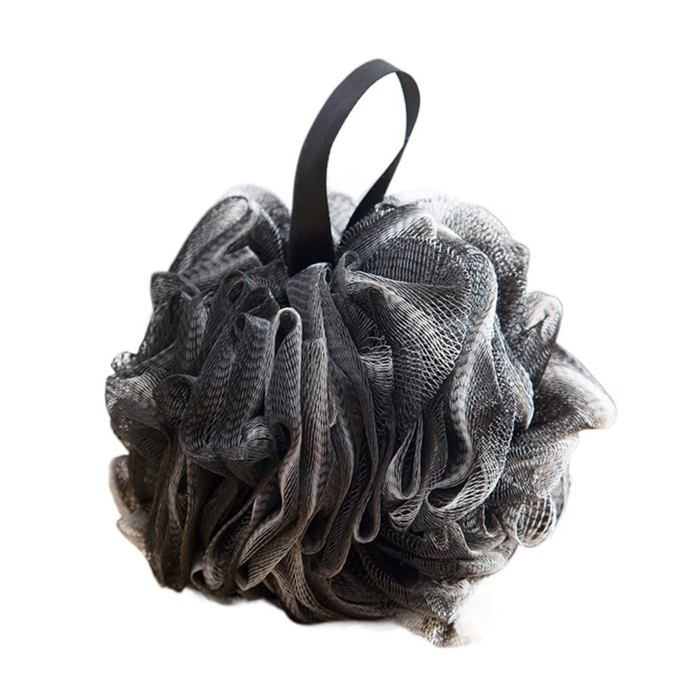 Black Bamboo Charcoal Bath Sponge, Soft Shower Loofah for Gentle Skin Exfoliation and Rich Foam