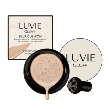 LongLasting Cushion Foundation and Moisturizing BB Cream with Mushroom Head Applicator Natural Finish