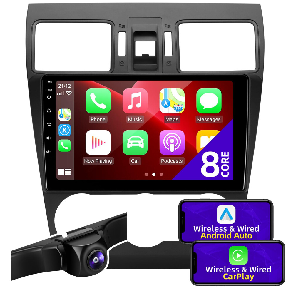 Android Car Stereo For Subaru Forester Impreza Wrx 20132015, 9' Ips, Wireless Carplay, Android Auto, Octacore, Gps, Bluetooth 9092120547641