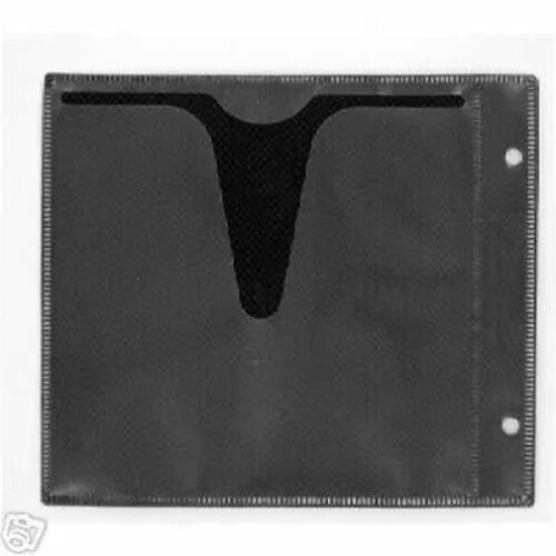 100 Pack CD DVD Storage Sleeves with Dual Disc Capacity, Black Binder Pages for Dust Protection