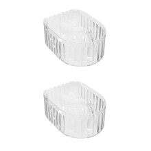 2pcs Transparent Manicure Soak Bowls for Fast Gel Removal, Ergonomic Acrylic Nail Soaking Set for Home and Salon