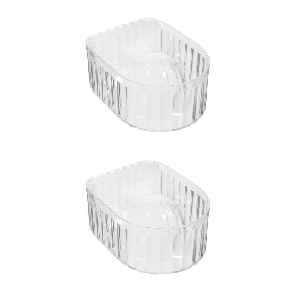 2pcs Transparent Manicure Soak Bowls for Fast Gel Removal, Ergonomic Acrylic Nail Soaking Set for Home and Salon