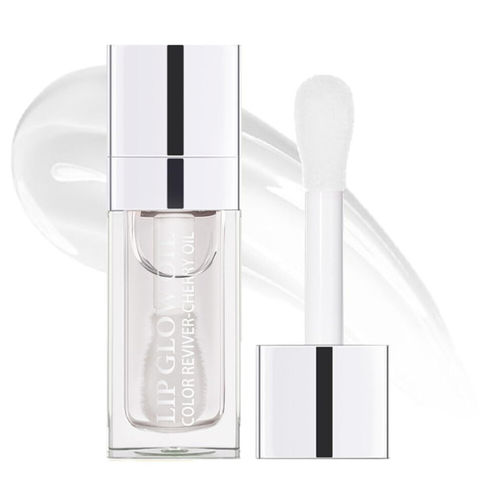 Clear Hydrating Lip Gloss Oil With Plumping Effect, Nonsticky Longlasting Shine, Natural Finish