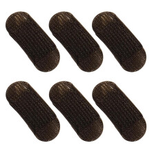 6 Pcs Brown Sponge Hair Volume Inserts with ClipIn Foam Cushions for Updos, Buns and Crown Lift