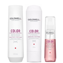 Goldwell Dualsenses Color Shampoo 250ml, Conditioner 200ml and Serum Spray 150ml