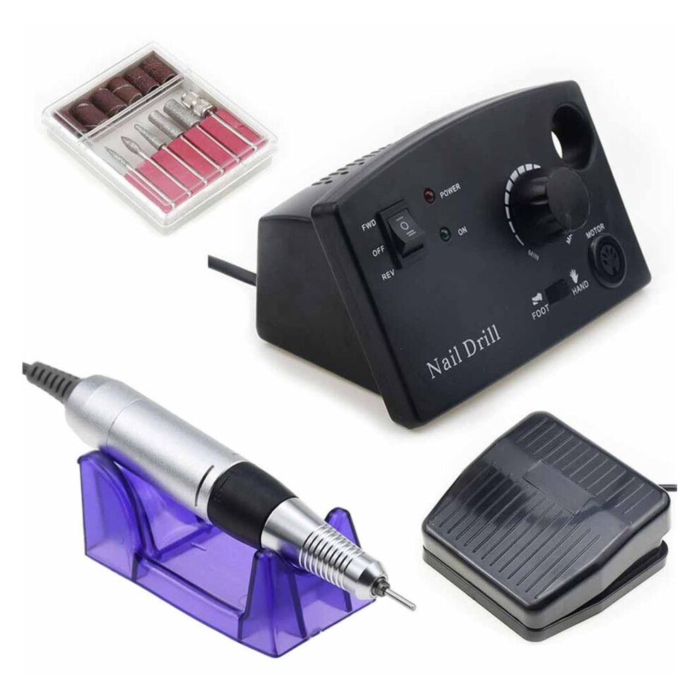 Electric Nail Drill 35000 RPM Professional Rechargeable Nail File for Manicure Pedicure and Nail Art
