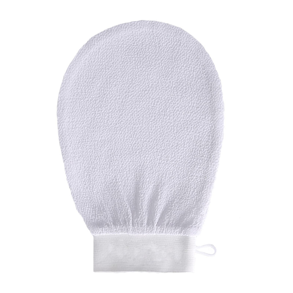 White Exfoliating Glove For Shower Bath, Moroccan Body Scrub Mitt For Deep Exfoliation And Gentle Skin Refresh