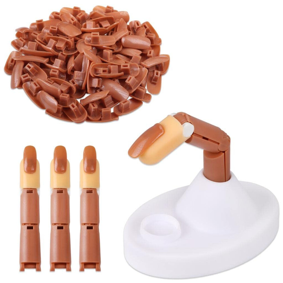 White Nail Practice Hand With Flexible Jointed Fingers, Removable Tips, Realistic Silicone Fingertips, Base