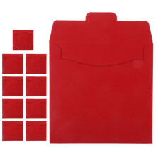 10Pcs Red Paper CD DVD Sleeves ScratchResistant Storage Envelopes for Home Travel and Mailing