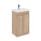 Balterley Balterley 500mm Floor Standing 2 Door Compact Unit with Polymarble Basin - Light Oak 1