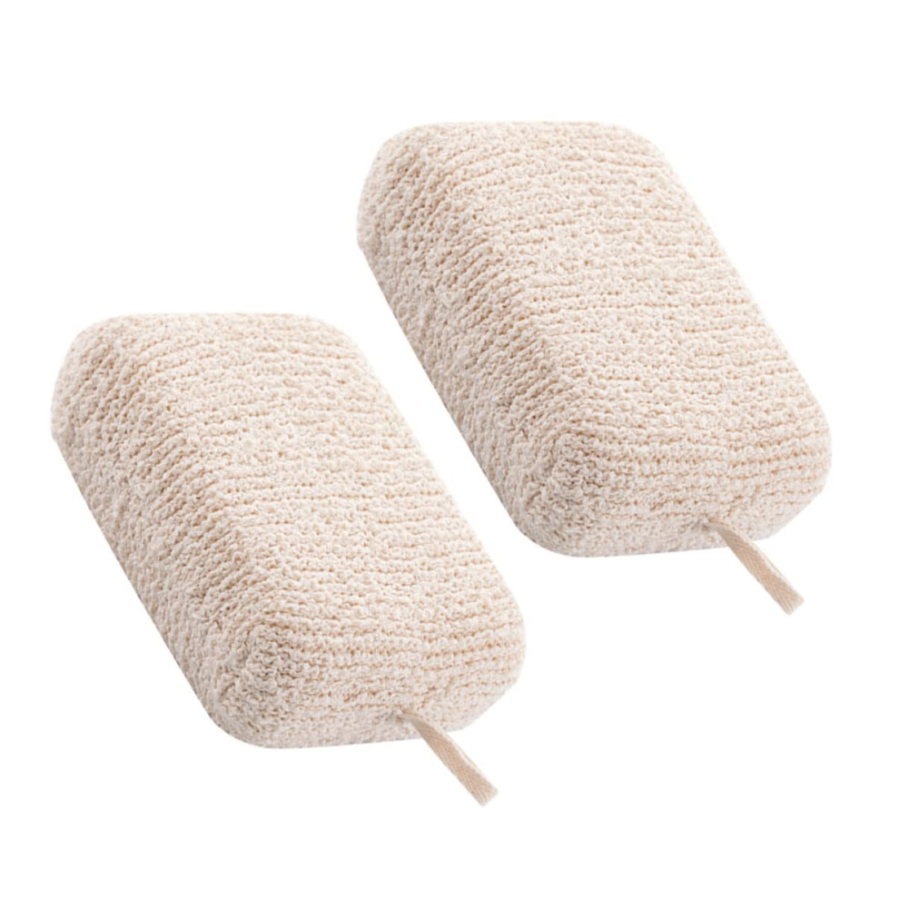 4pcs Exfoliating Bath Sponge Set with Gentle Body Scrubber for Shower and Sensitive Skin