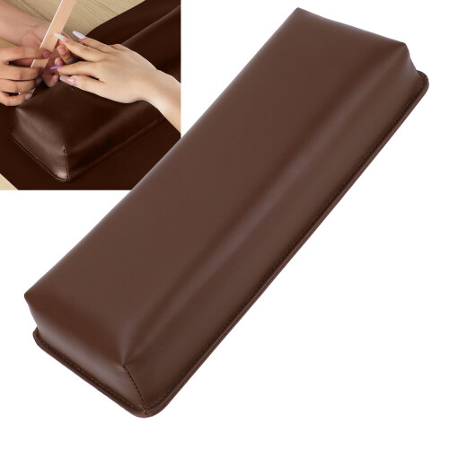 Reposabrazos para uñas de cuero PU con espuma viscoelástica rectangular negro