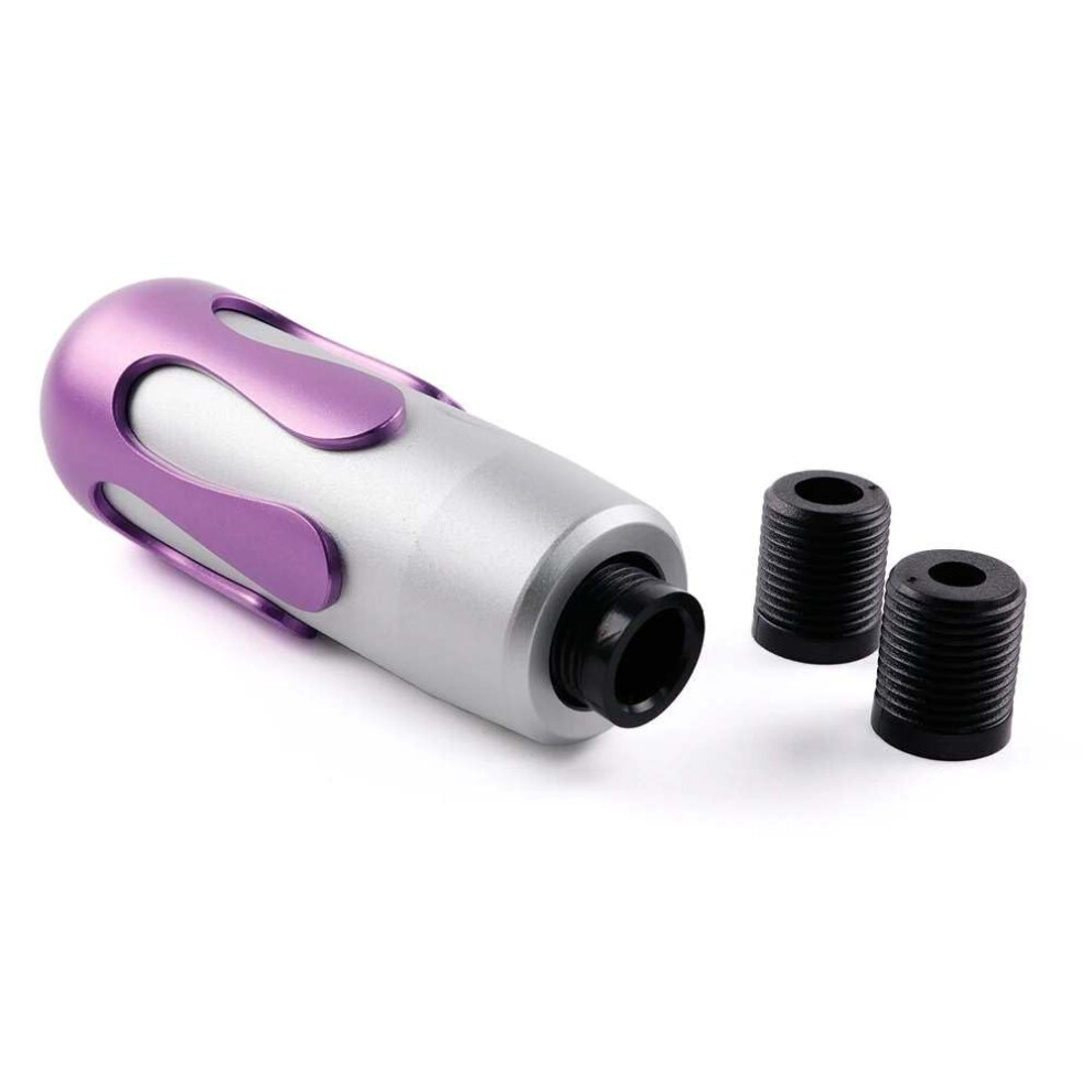Universal Aluminum Gear Shift Knob Ergonomic Grip For Manual Transmission Silver/Purple 9113335831926