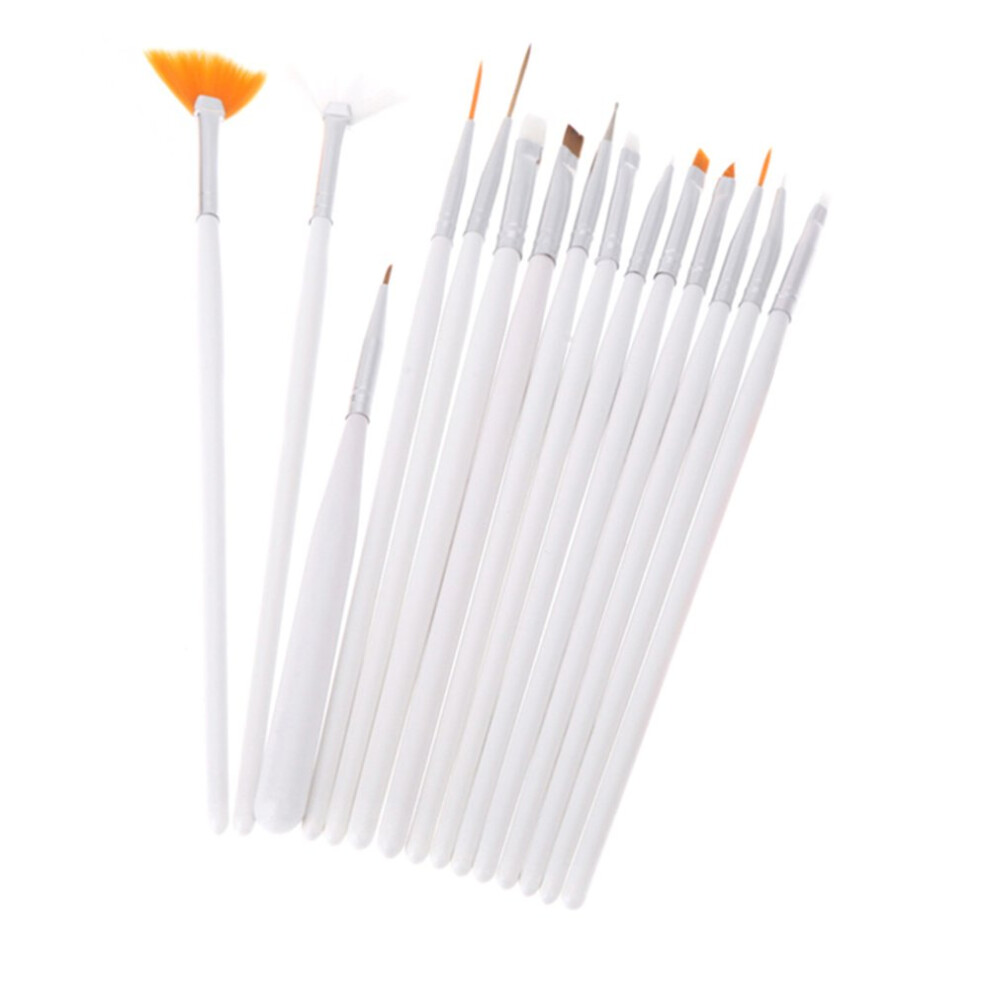 15PCS Nail Art Brush Set for UV Gel and Acrylic â Precision Painting Tools for Professional Manicure