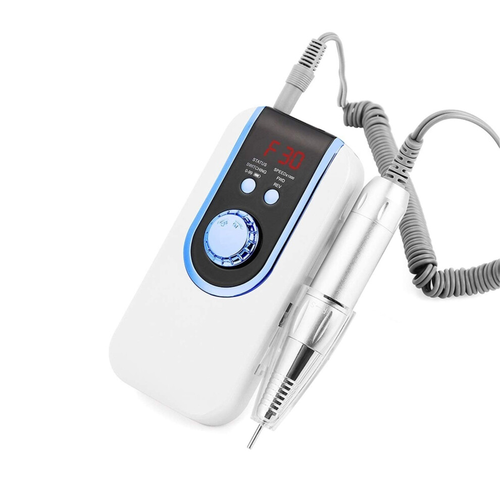 30000RPM Professional Electric Nail Drill Rechargeable Cordless for Manicure and Pedicure Set