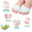 Silicone Bunion Corrector with Breathable Gel Toe Separators for Nighttime Foot Alignment, 2 Pairs 5