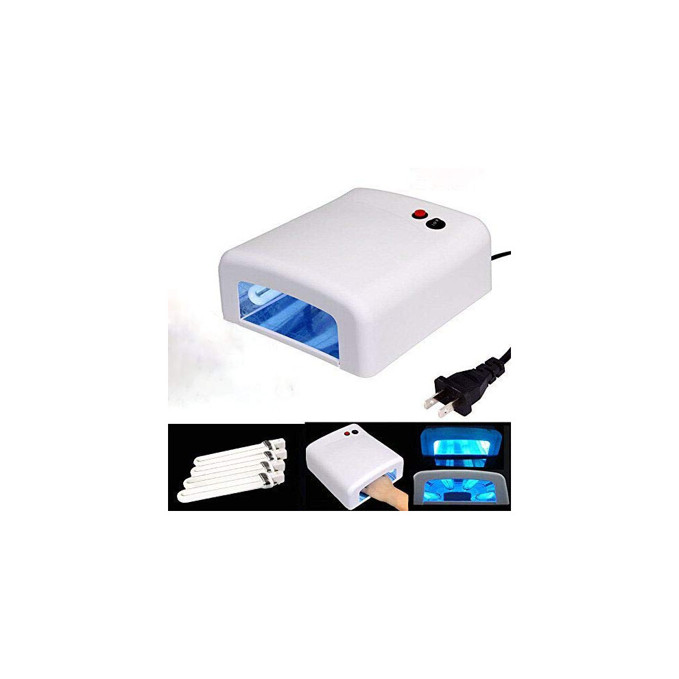36W UV Nail Lamp Gel Nail Dryer with Sliding Tray and 4 Bulbs for Even Curing