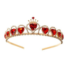 Gold Princess Crown for Women and Girls, Butterfly Pearl Crystal Tiara for Wedding and Birthday