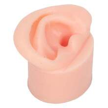 Silicone Ear Model with Realistic Skin Texture, Flexible Right Ear Piercing Practice and Jewelry Display Prop