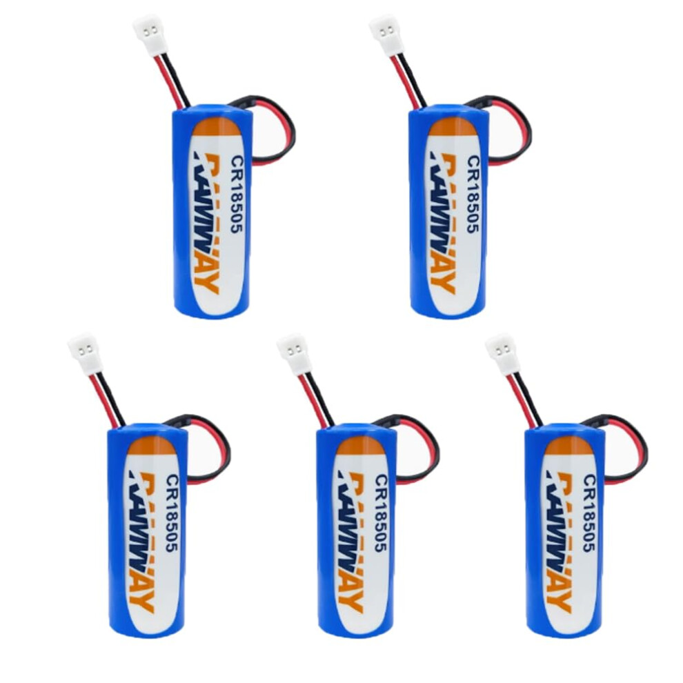 5Pack Cr18505 3.0V 3000Mah Lithium Battery With Plug For Medical Devices Longlasting Power White 9092120548945