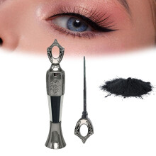 Powder Eyeliner Black SmudgeProof Long Lasting Handmade Natural Eyeliner Powder with Brush